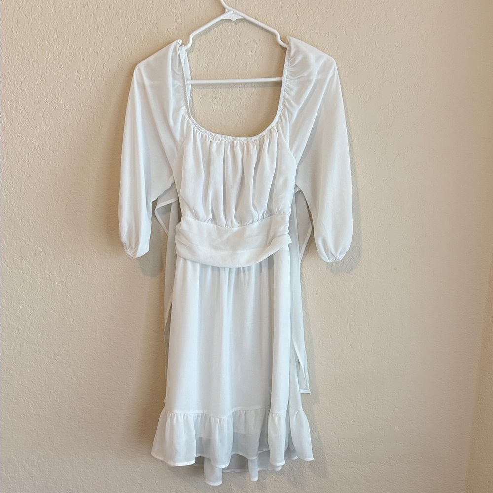 Elegant White Mini Dress